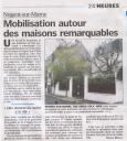 Article du Parisien: Mobilisation autour des maisons remarquables. 30 novembre 2007