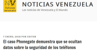 Un média Vénézuélien relaie l’information sur le Phonegate